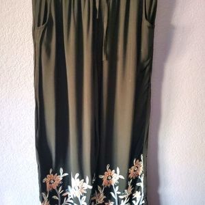 Black wide legg linen pants